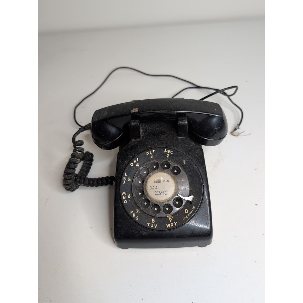 Vintage Western Electric/Bell System CD 500 Black Rotary Dial Desk Telephone